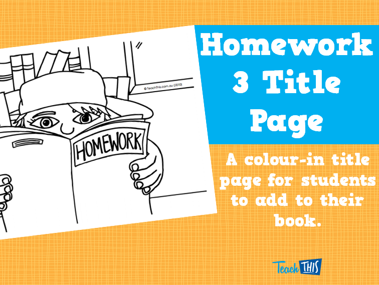 Homework 3 Title Page