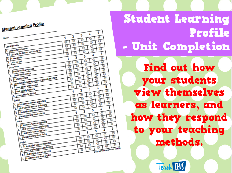 Student Learning Profile - Unit Completion