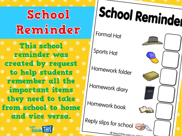 School Reminder