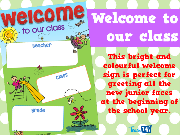 Welcome to our Class