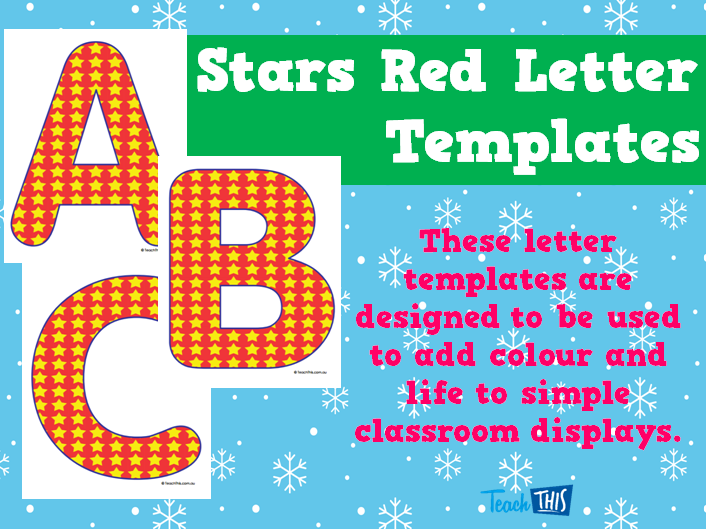 Stars Red Letter Templates