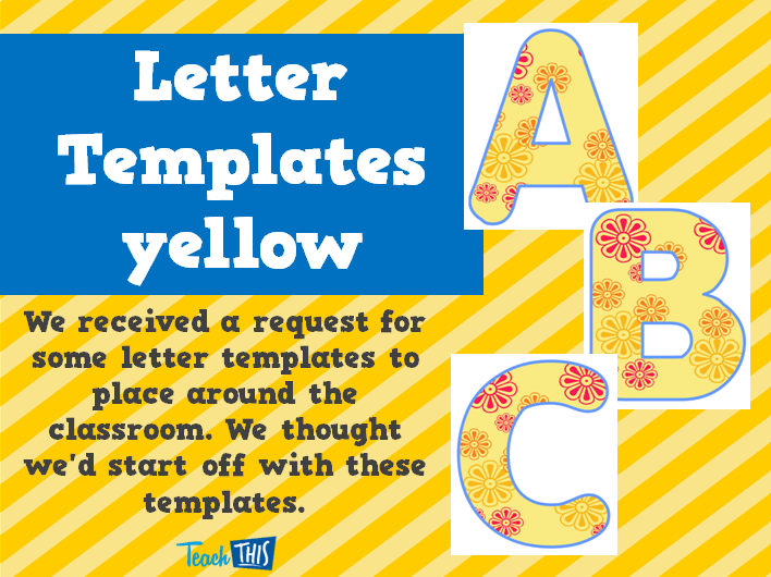 Letter Templates - yellow