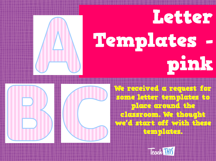 Letter Templates - pink