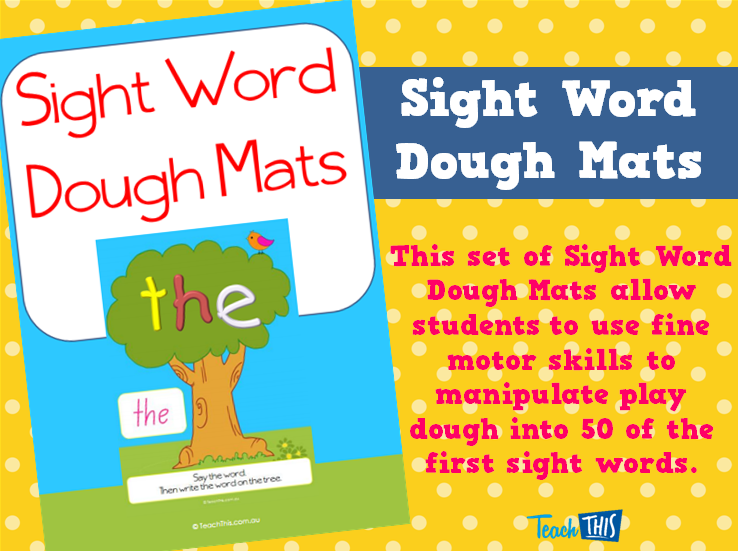 Sight Word Dough Mats