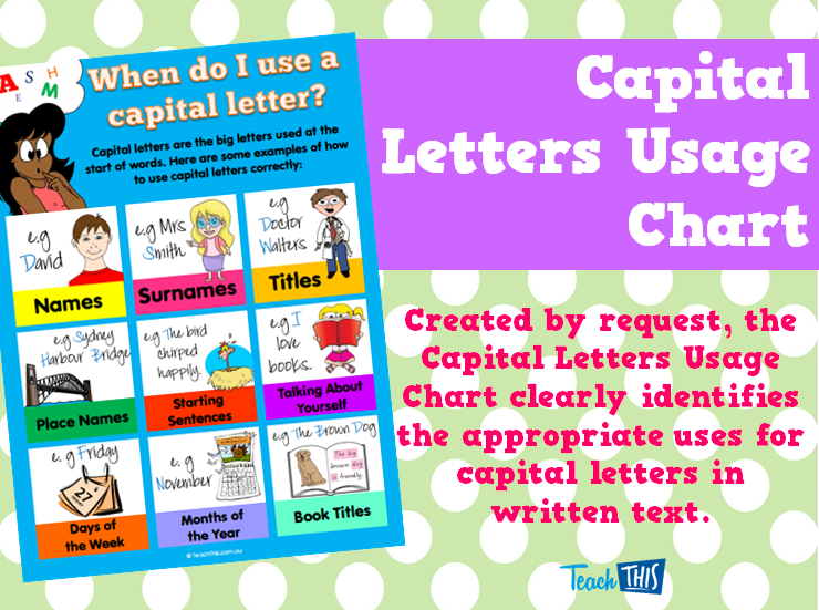 Capital Letters Usage Chart
