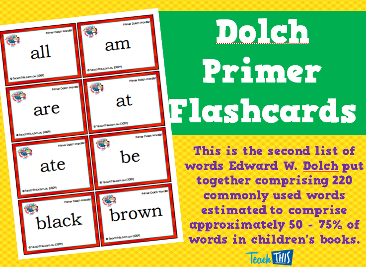 Dolch Primer Flashcards