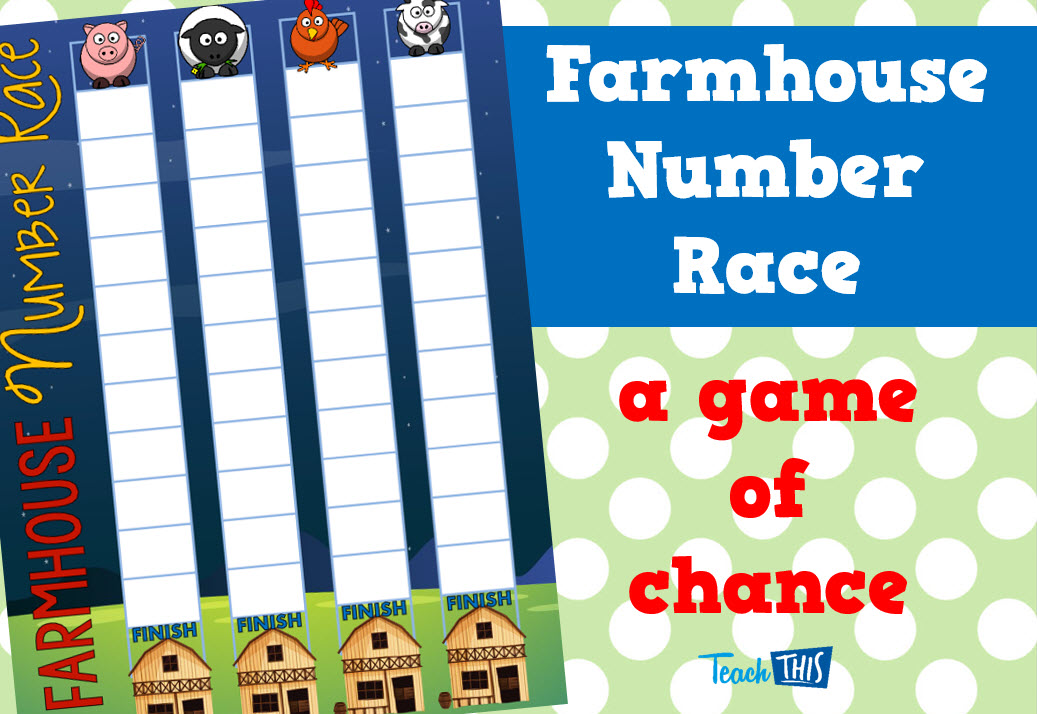 Farmhouse Number Race Game - A game of chance