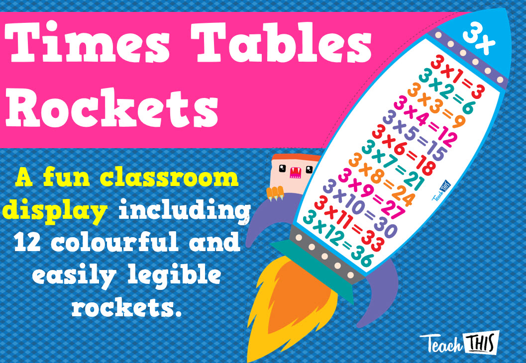 Times Tables Rockets - Classroom Display