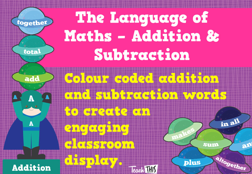 The Language Of Maths - Addition and Subtraction Planets