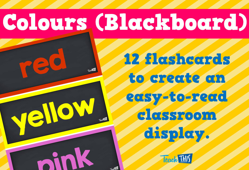 Colours Flashcards- Blackboard