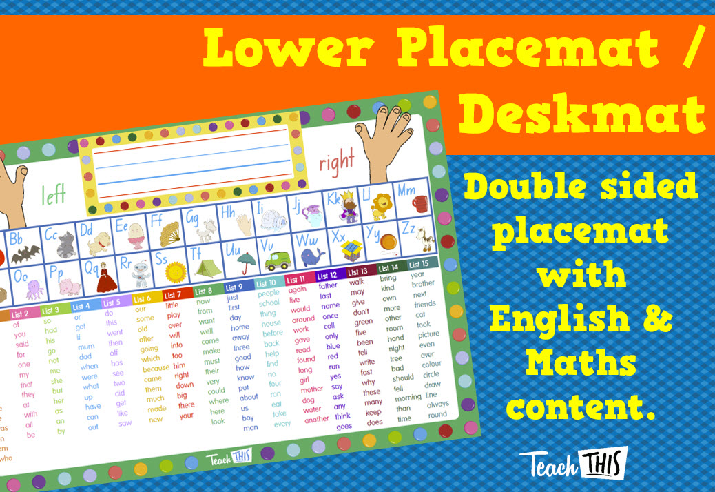 Year 1 Deskmat Placemat - Editable