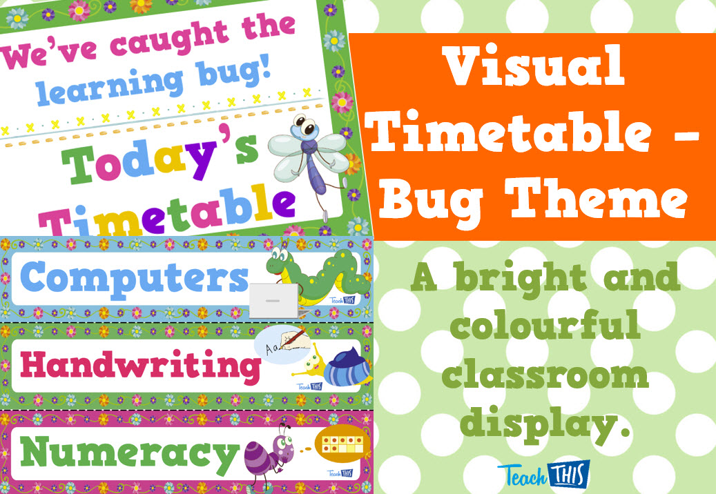 Visual Timetable - Bug Theme