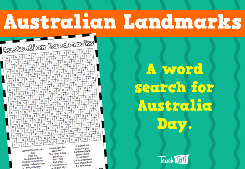 Australian Landmarks Word Search