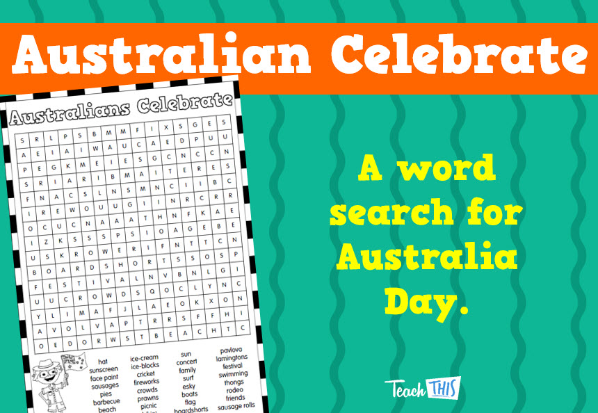 Australians Celebrate Word Search