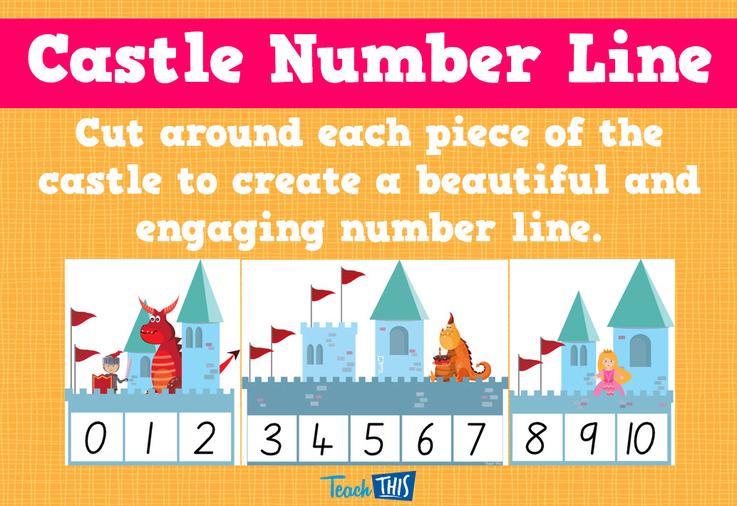 Castle Number Line - 0-10