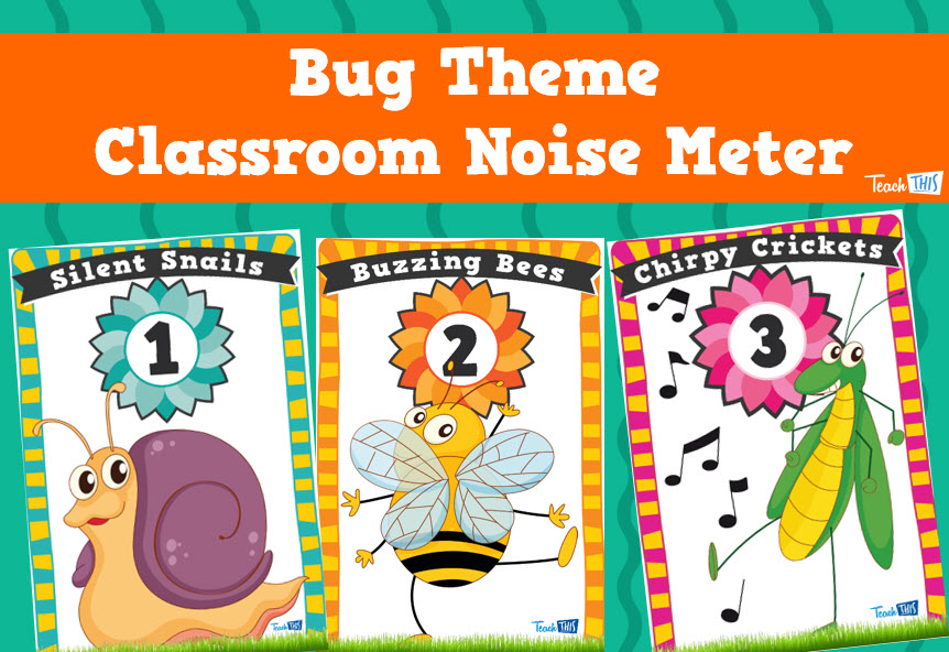 Classroom Noise Level Indicator - Bug Theme
