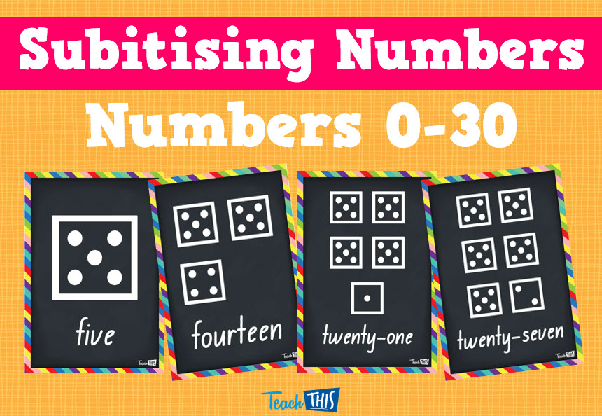 Subitising Numbers 0-30 - Blackboard