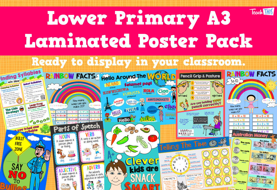 Lower Primary A3 Laminated Poster Pack