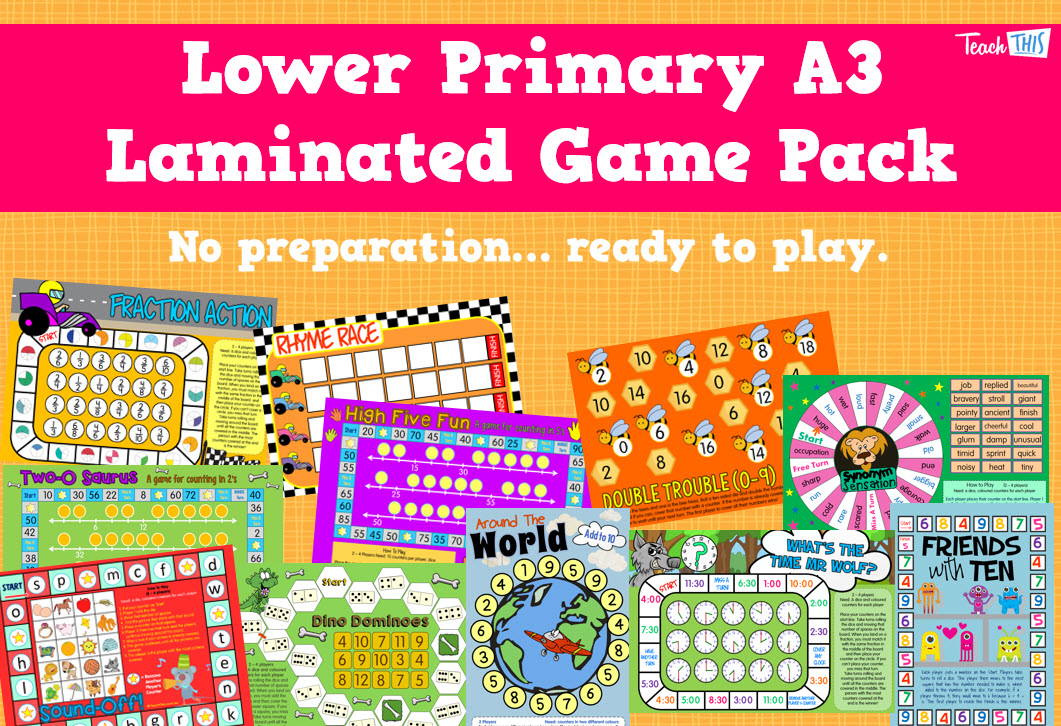 Lower Primary A3 Laminated Game Pack