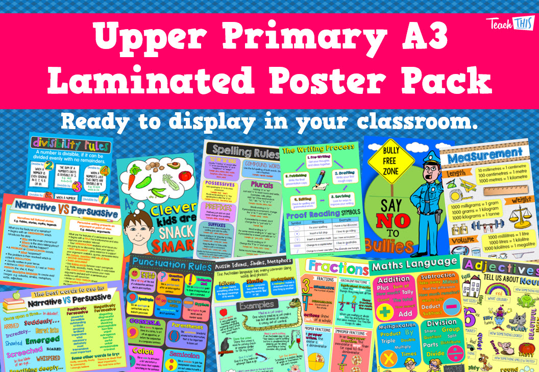 Upper Primary A3 Laminated Poster Pack