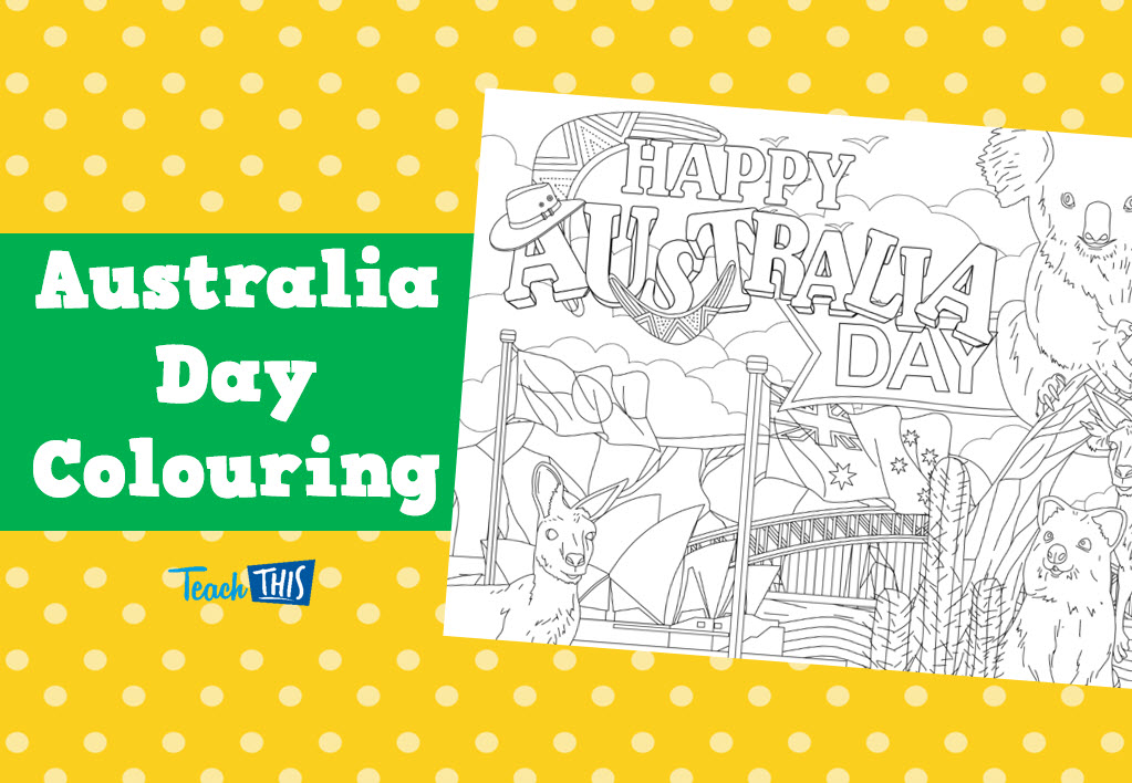 Australia Day Colouring-In