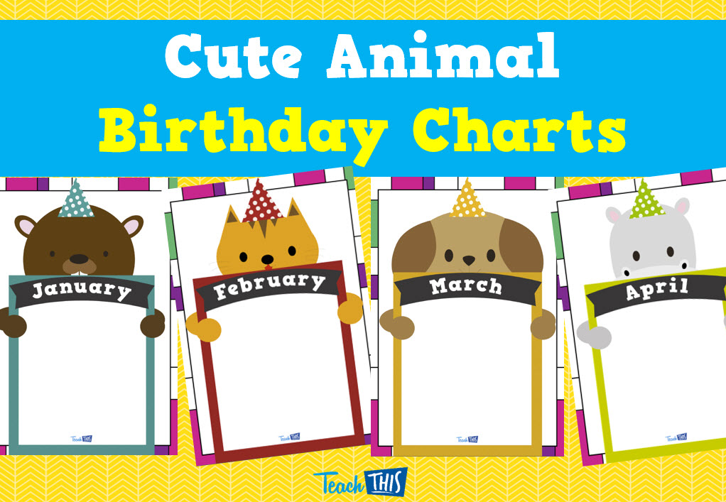 Birthday Charts - Animals