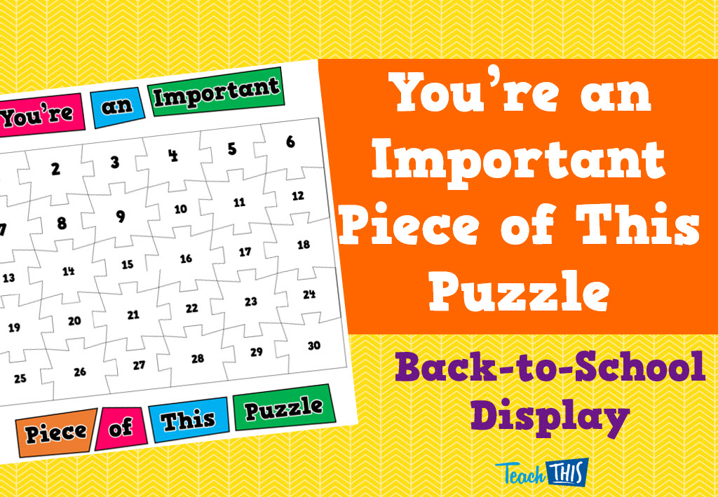 You're an important piece of this puzzle