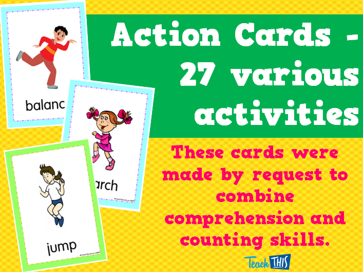Action Cards - 27 various activities