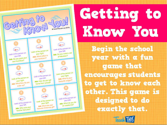Getting to Know You