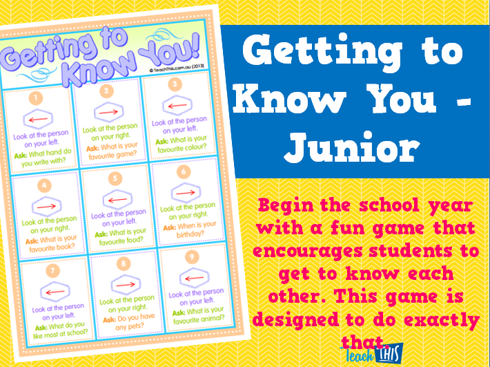 Getting to Know You - Junior