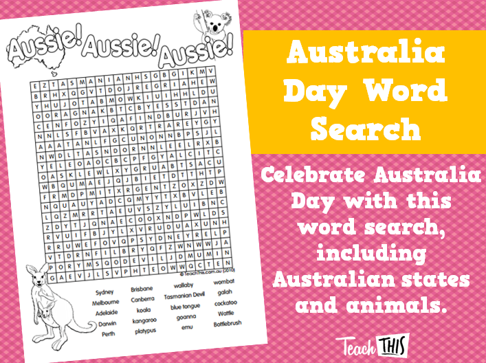 Australia Day Wordsearch