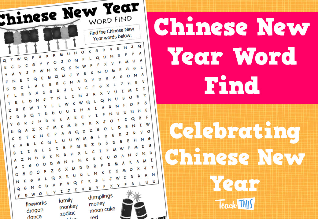 Chinese New Year Word Find
