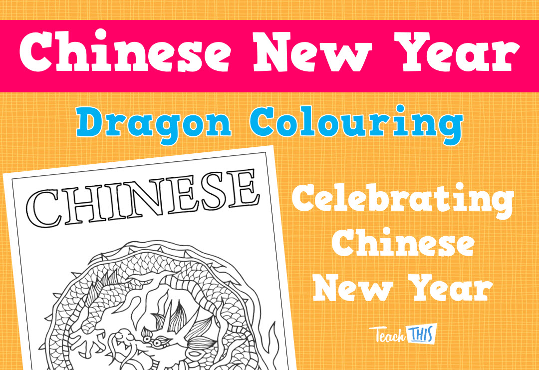 Chinese New Year Dragon Colouring