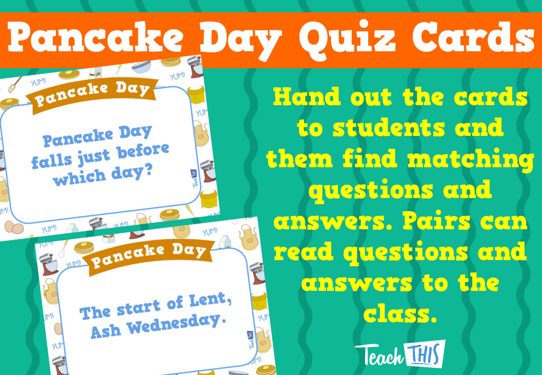 Pancake Day Quiz Cards