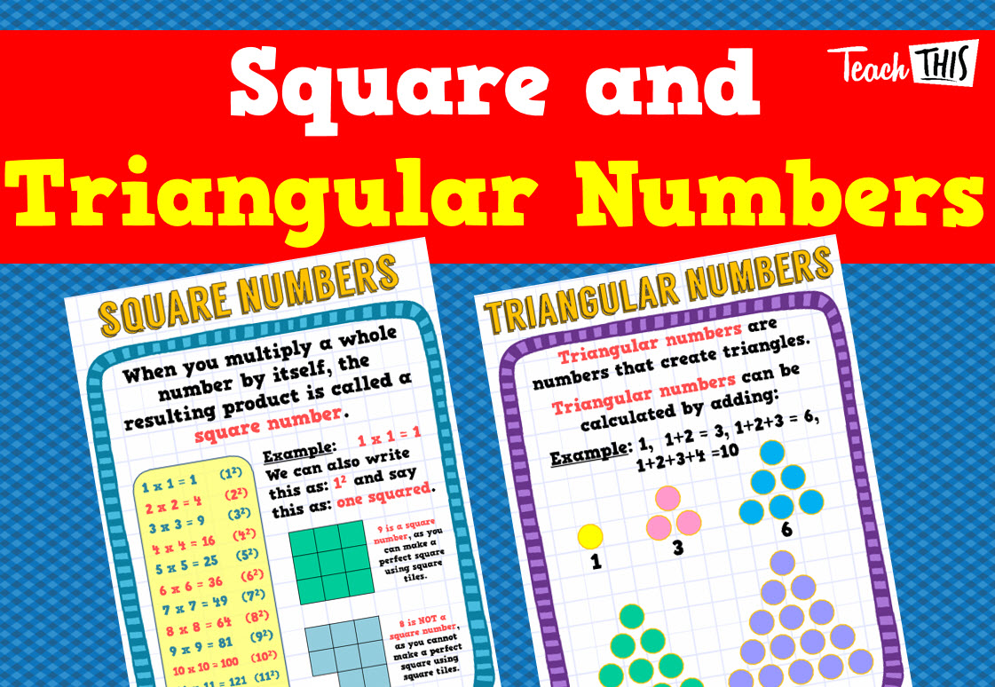 Square and Triangular Numbers Posters
