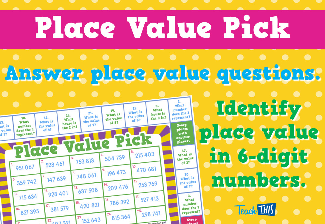 Place Value Pick - Hundreds of Thousands