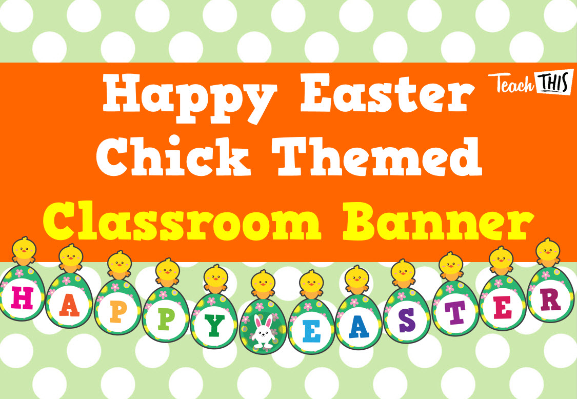 Happy Easter Chick Banner