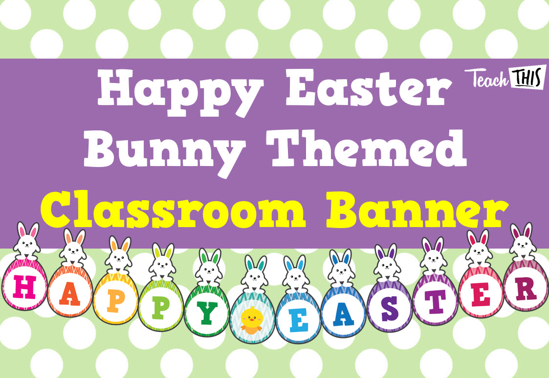 Happy Easter Bunny Banner