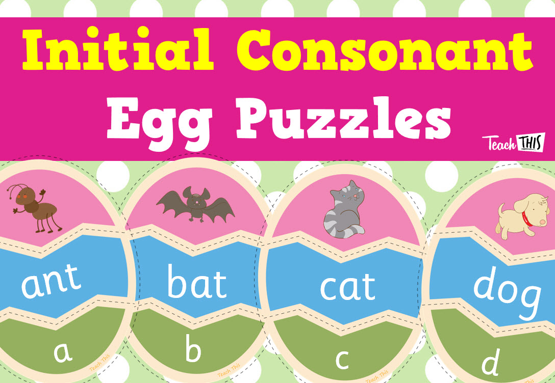 Initial Consonant - 3 piece Egg Puzzles