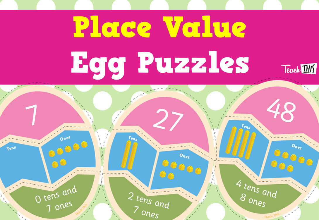 Place Value - 3 piece Egg Puzzles