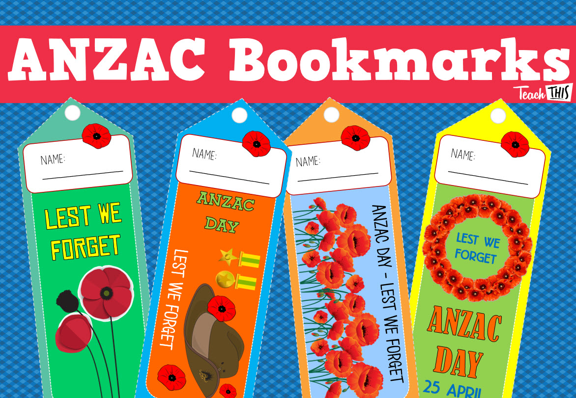 ANZAC Day - Bookmarks