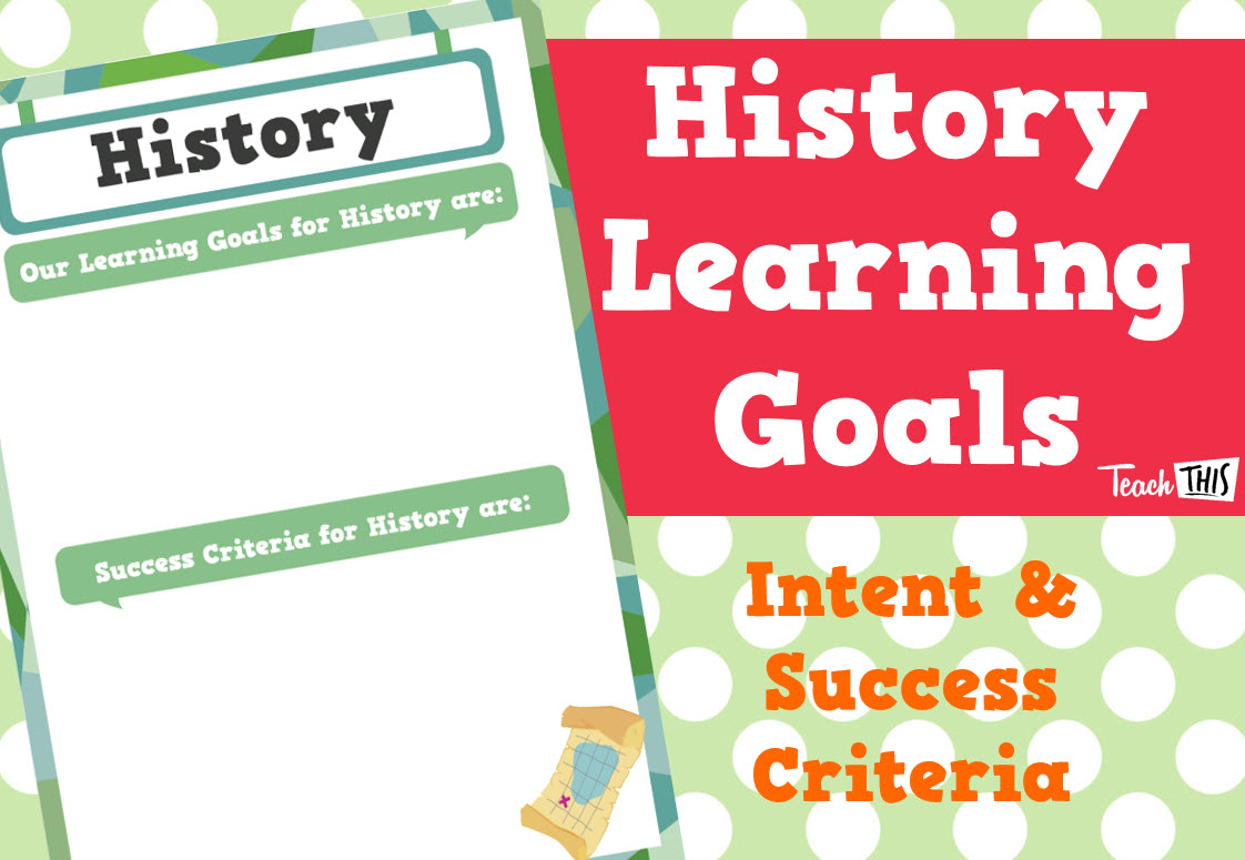 Learning Intentions & Success Criteria - History - Editable