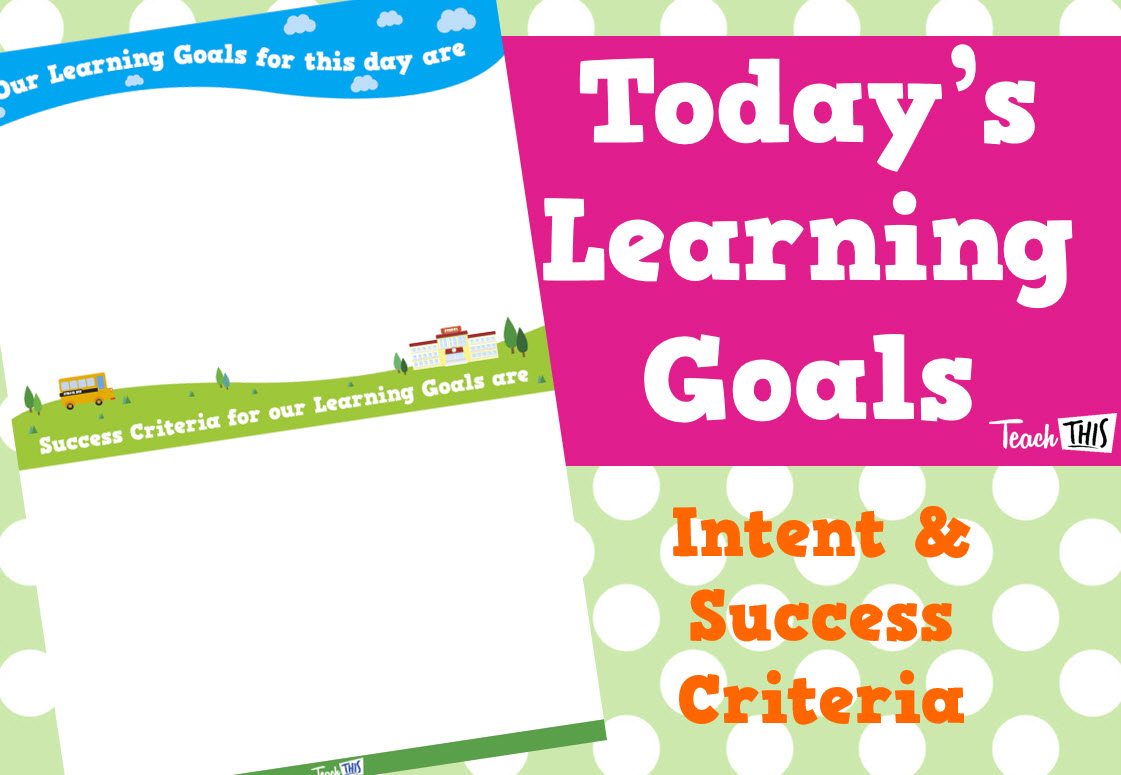 Learning Intentions & Success Criteria - DAILY - Editable