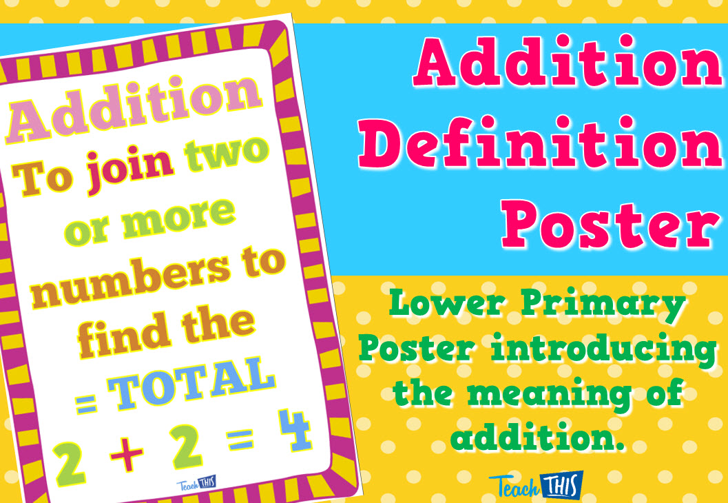Addition Definition Poster