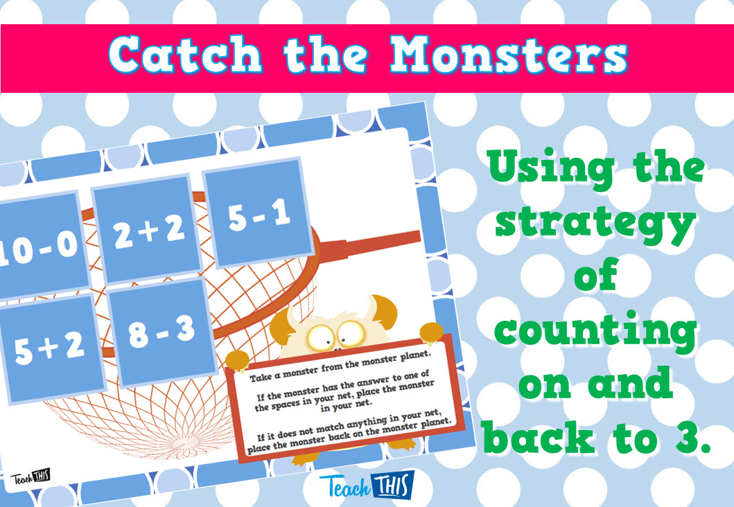 Catch the Monsters - Counting on and back to 3