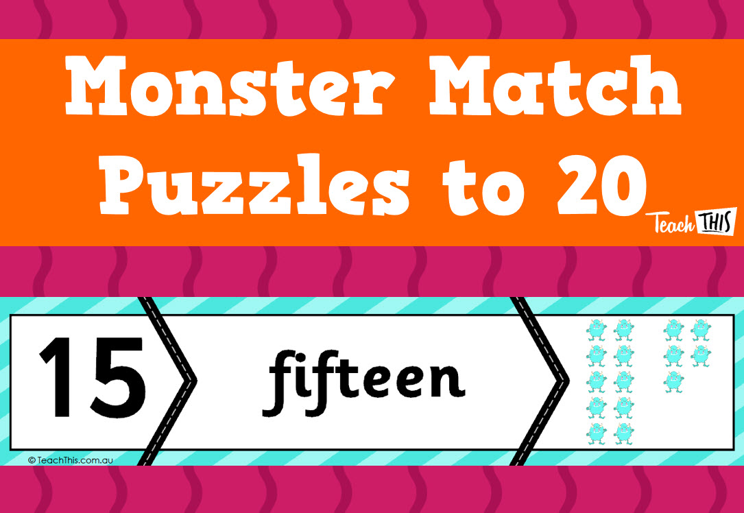 Monster Match Puzzles to 20