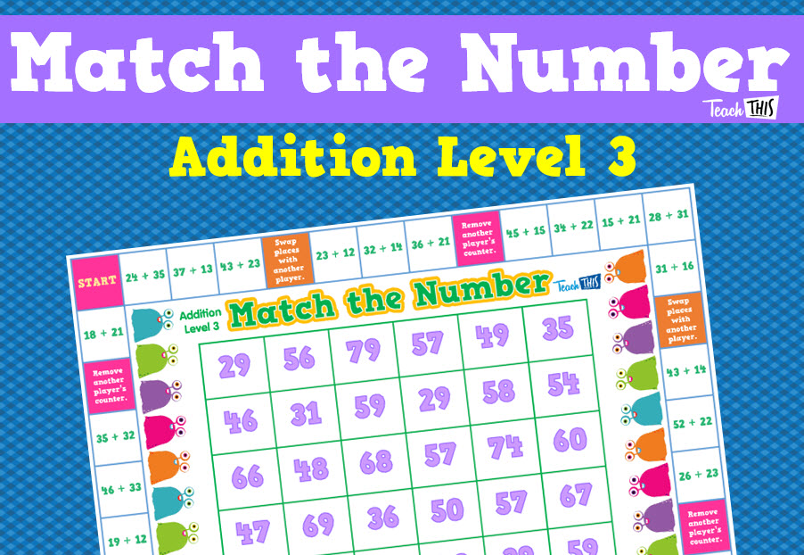 Match the Number - Addition Level 3