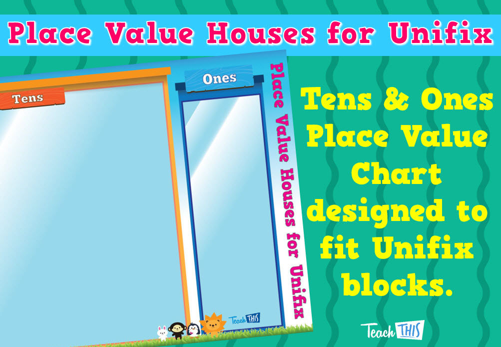 Place Value Houses for Unifix - Tens and Ones