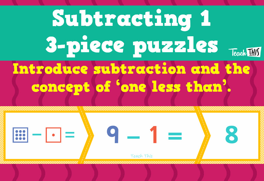 Subtracting 1 - 3-piece puzzles