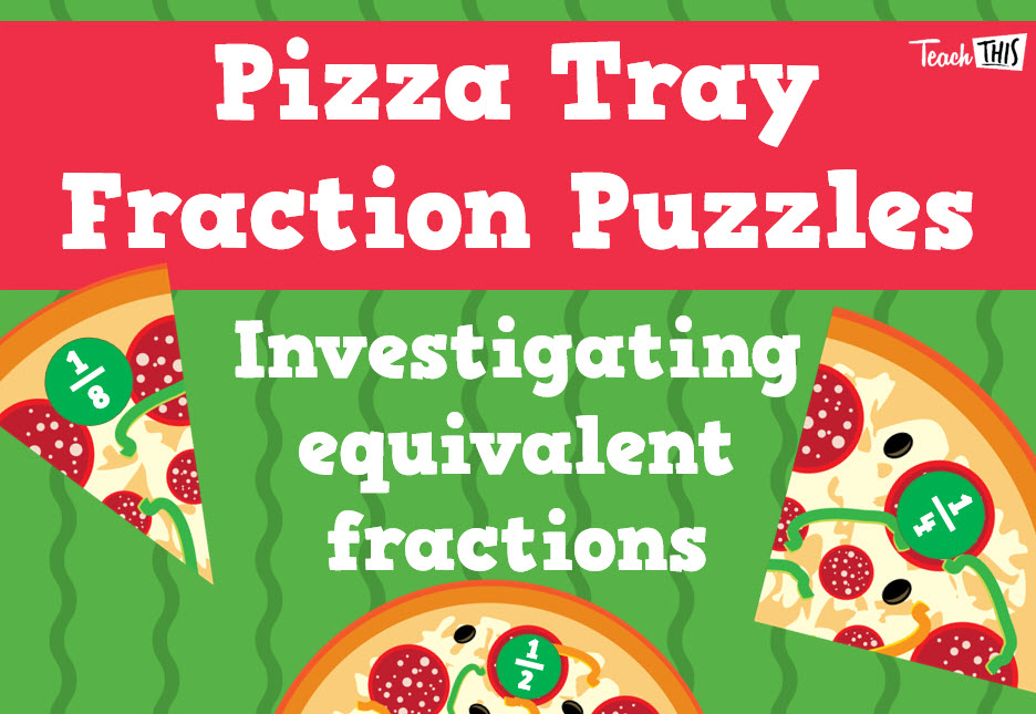 Pizza Tray Equivalent Fraction Puzzles